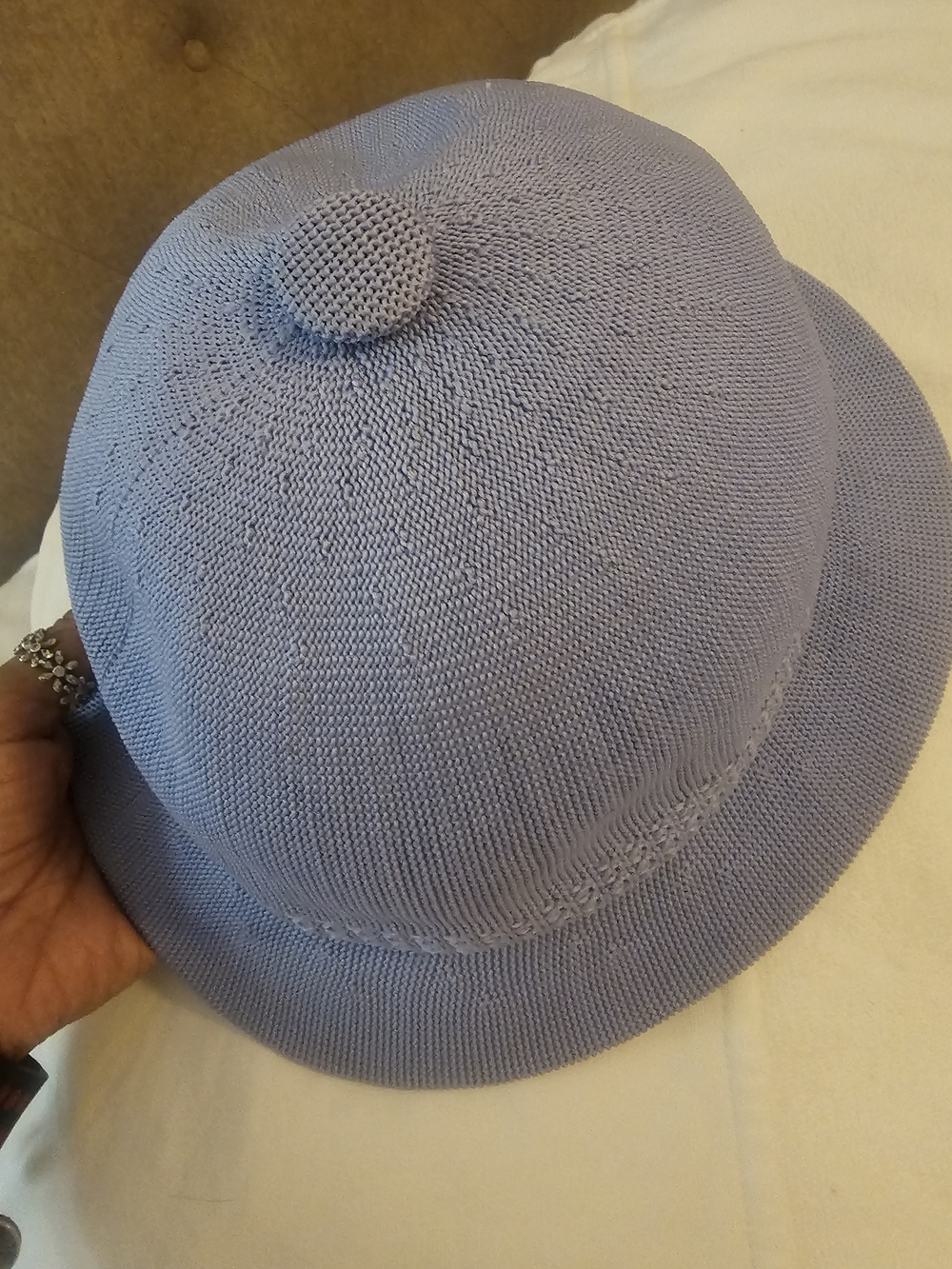 Kangol Light Blue Tropic casual Bucket Hat Size Small Excellent Condition Unisex - Picture 3 of 6